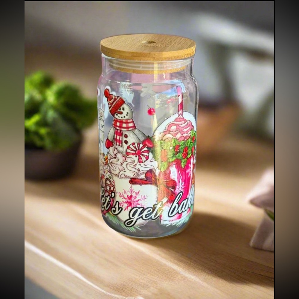 Let’s get‎ baked Xmas glass cup